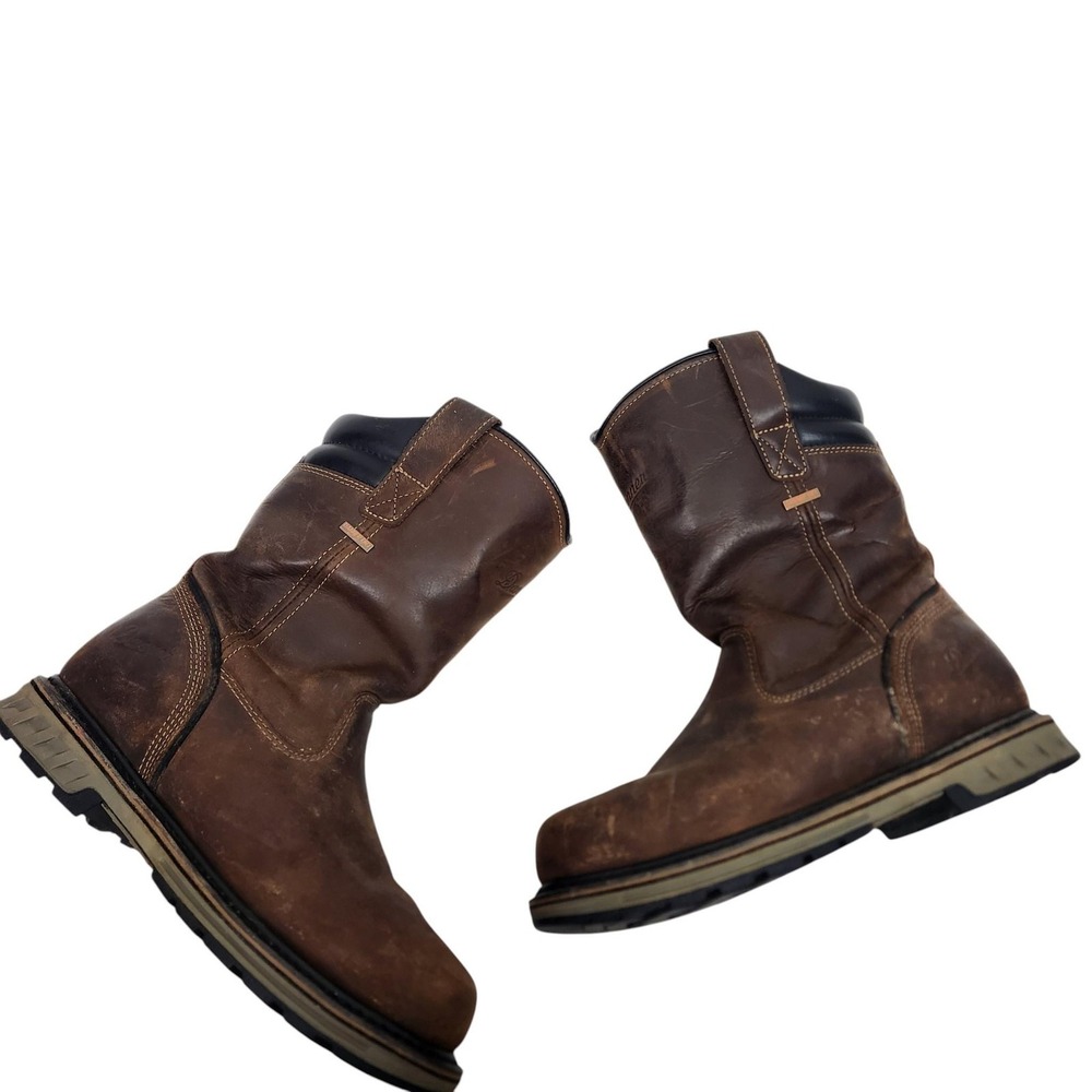 DANNER Steel Yard Wellington Boots Mens 11.5 Brown Waterproof Steel Toe Work